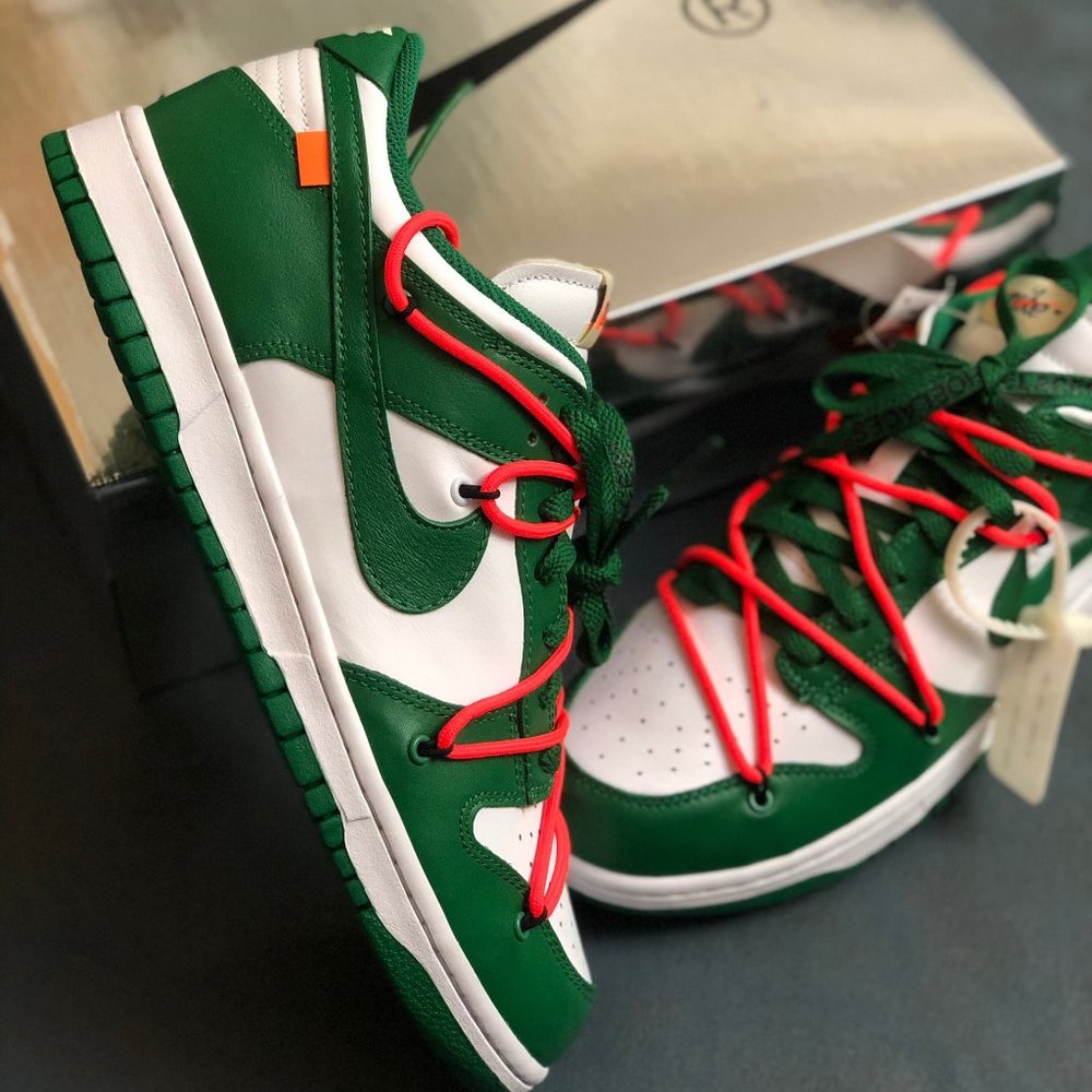 Off-White × Dunk Low Pine Green